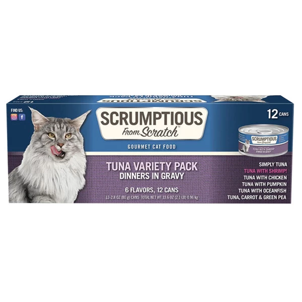 Scrumptious Cat Wet Food - Tuna Variety Pack - 12pk Of 2.8 Oz 1 Scrumptious Cat Wet Food - Tuna Variety Pack - 12pk Of 2.8 Oz