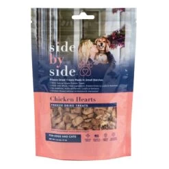 Side By Side - FD Dog Treats - Chicken Hearts - 4 Oz
