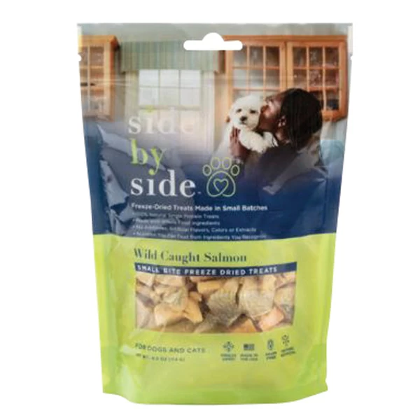 Side By Side - FD Dog Treat - Wild Caught Salmon - 4 Oz 1 Side By Side - FD Dog Treat - Wild Caught Salmon - 4 Oz