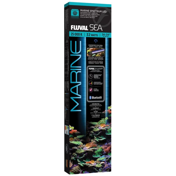 Fluval Bluetooth LED Light - Marine - 32W - 24-34 In. 1 Fluval Bluetooth LED Light - Marine - 32W - 24-34 In.