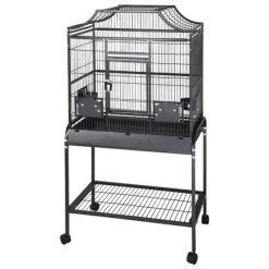 Elegant Flight Bird Cage - 28 In X 18 In - Black