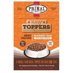 Primal Dog Food Topper - Frozen Market Mix - Beef - 5 Lb