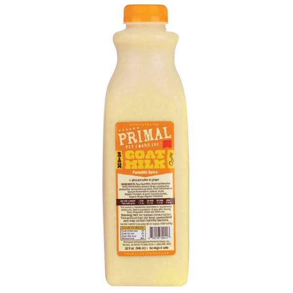 Primal Frozen Goat Milk - Pumpkin - 1 Qt 1 Primal Frozen Goat Milk - Pumpkin - 1 Qt
