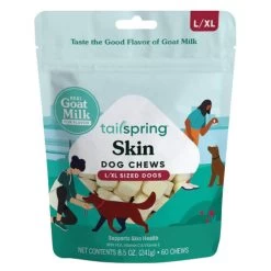 Tailspring Lg/XL Dog Chews - Skin - 60 Ct
