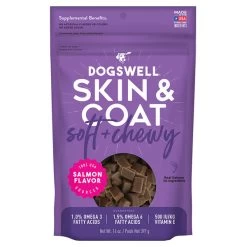 Dogswell Soft And Chewy Treat - Skin And Coat - Salmon - 14 Oz