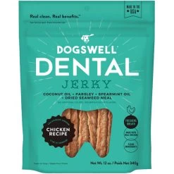 Dogswell Jerky Treat - Dental - Chicken - 12 Oz