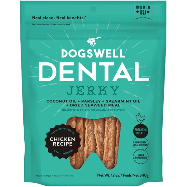 Dogswell Jerky Treat - Dental - Chicken - 12 Oz 1 Dogswell Jerky Treat - Dental - Chicken - 12 Oz