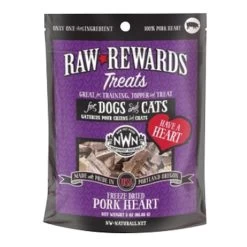 Northwest Naturals Raw Rewards Freeze Dried Pork Heart Treat 3oz.