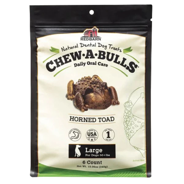 Redbarn - Chew-A-Bulls Horned Toad Large 6pk. 1 Redbarn - Chew-A-Bulls Horned Toad Large 6pk.