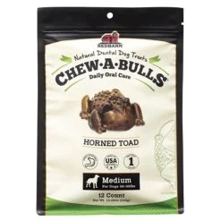 Redbarn - Chew-A-Bulls Horned Toad Medium 12pk.