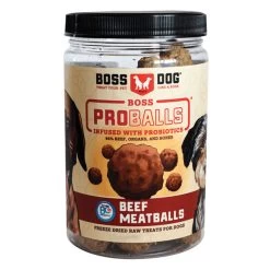 Boss Dog Treats - FD Proball Meatballs - Beef - 3 Oz