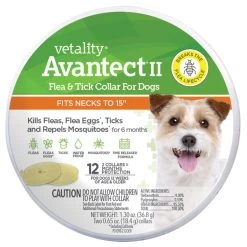 Vetality Advantect II - Dog Flea & Tick Collar - Sm 2ct